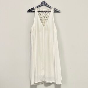 RW&CO Crochet White Beach Midi Dress Size Medium